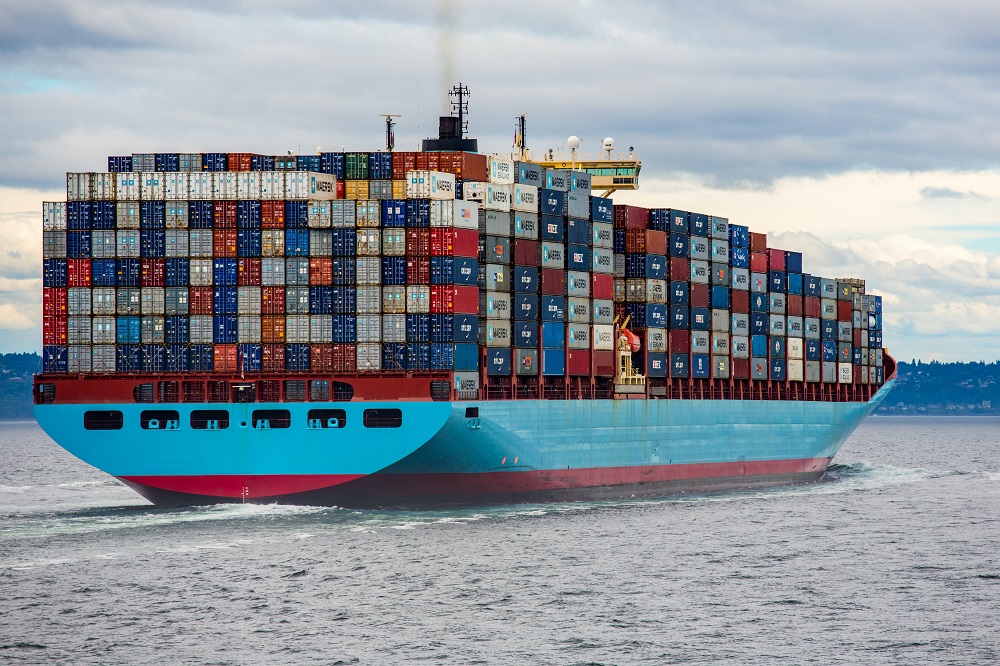 Ship with cargo