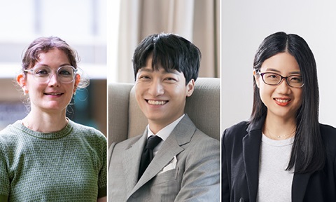 Assoc Prof Hortense Le Ferrand, Assoc Prof Hyeokkoo Eric Kwon and Nanyang Asst Prof Leow Wan Ru