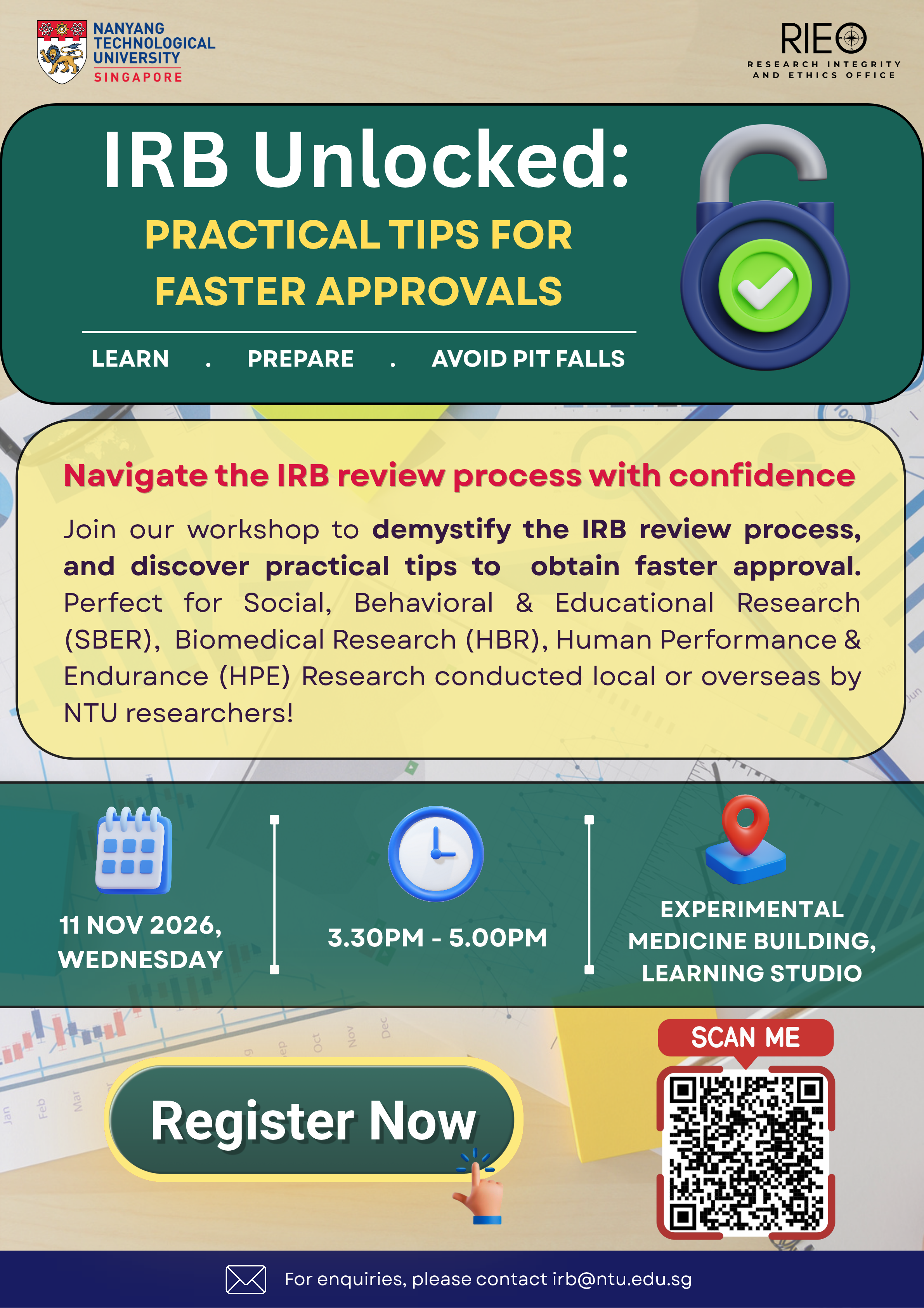 IRB Unlocked Seminar Poster 2026