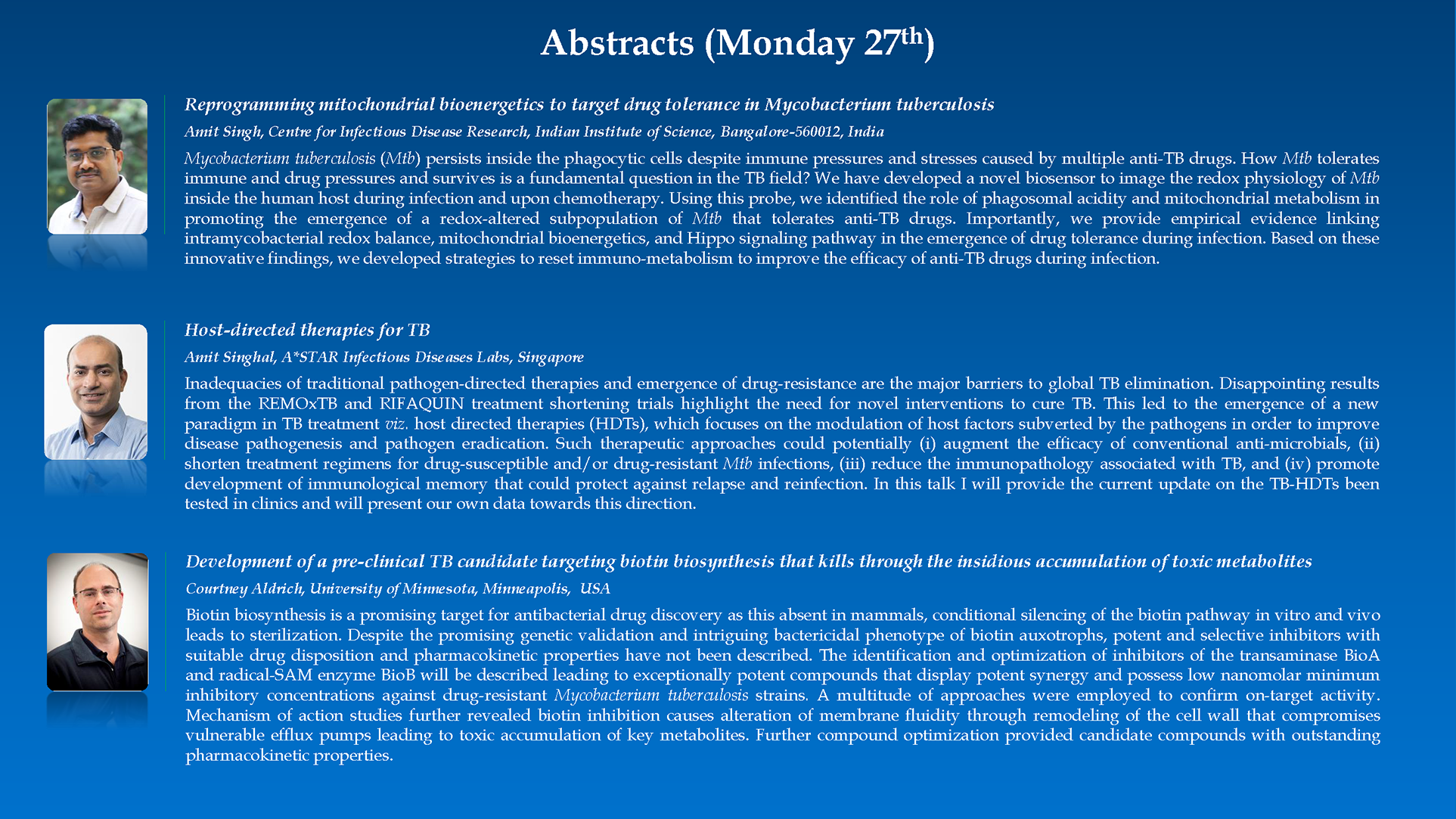 Abstracts of Day 1 (27th May) - 3 0f 3