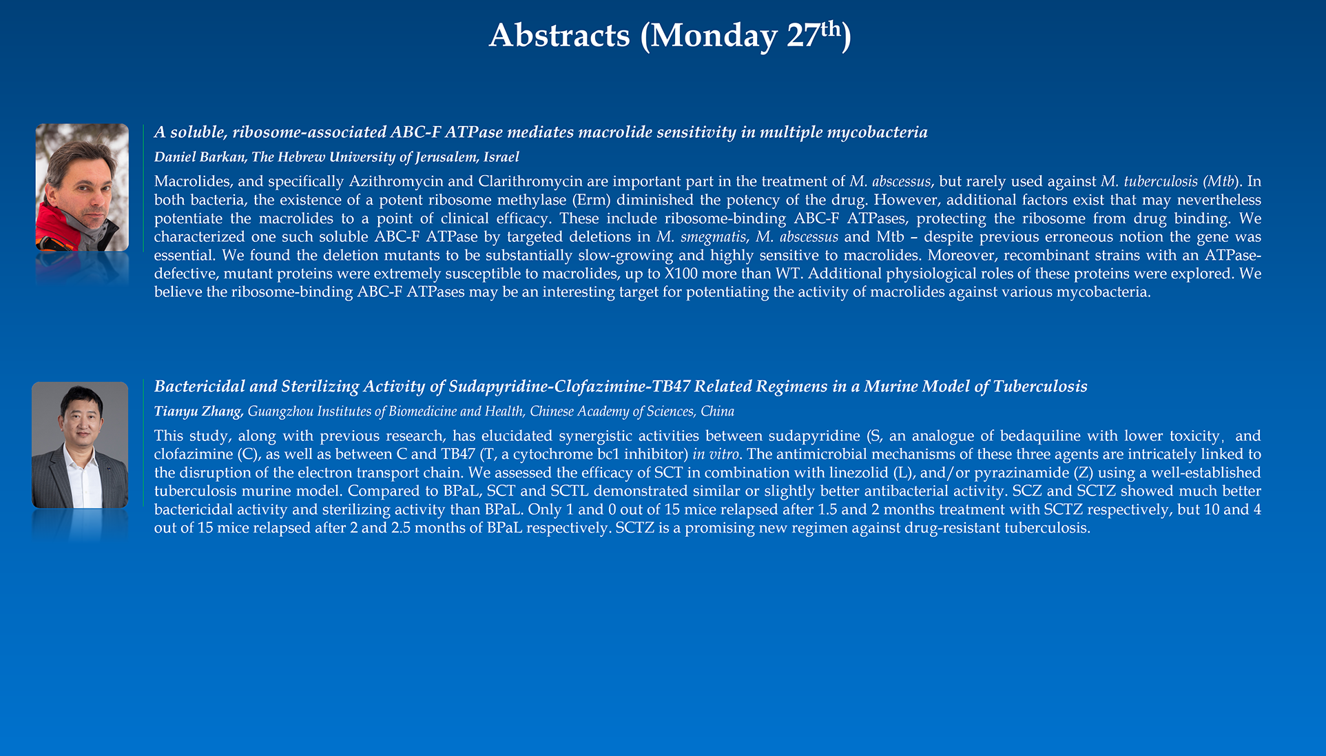 Abstracts of Day 1 (27th May) - 2 0f 3