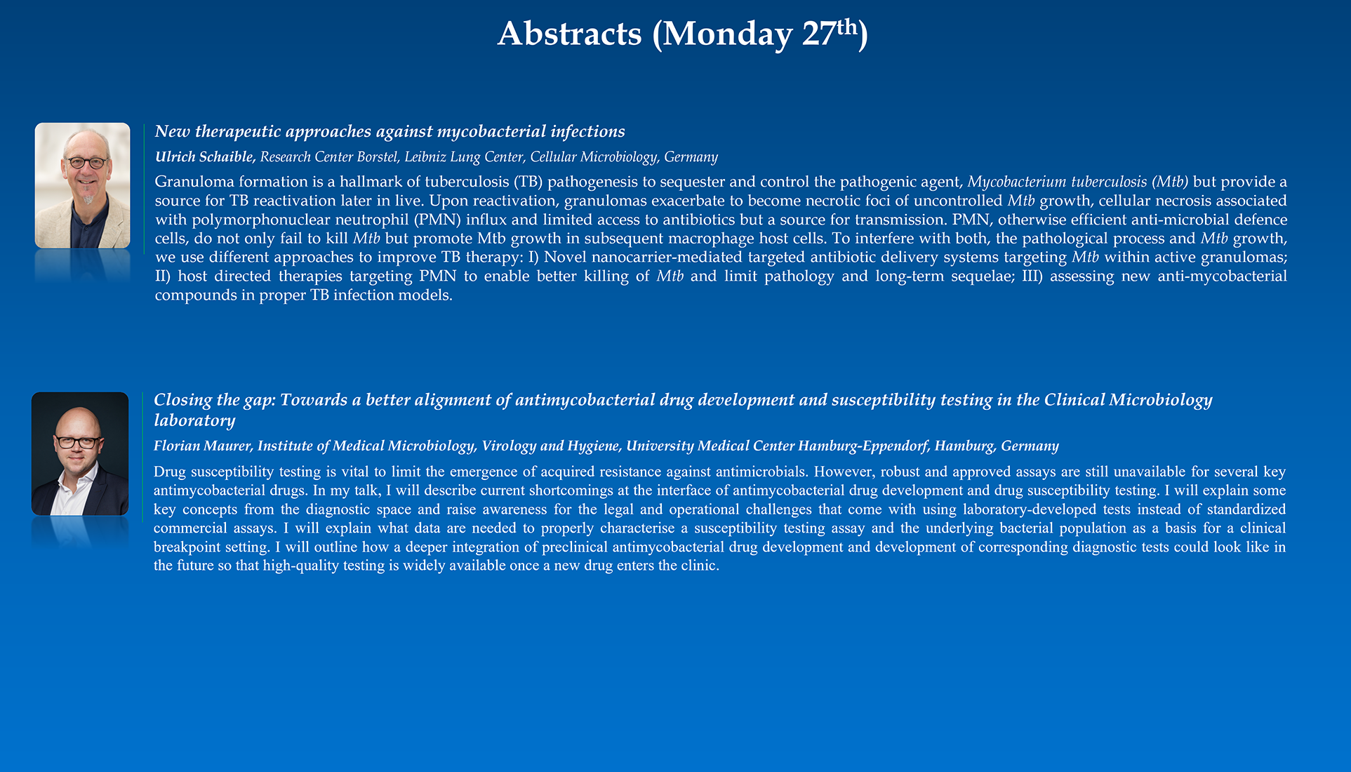 Abstracts of Day 1 (27th May) - 4 0f 4