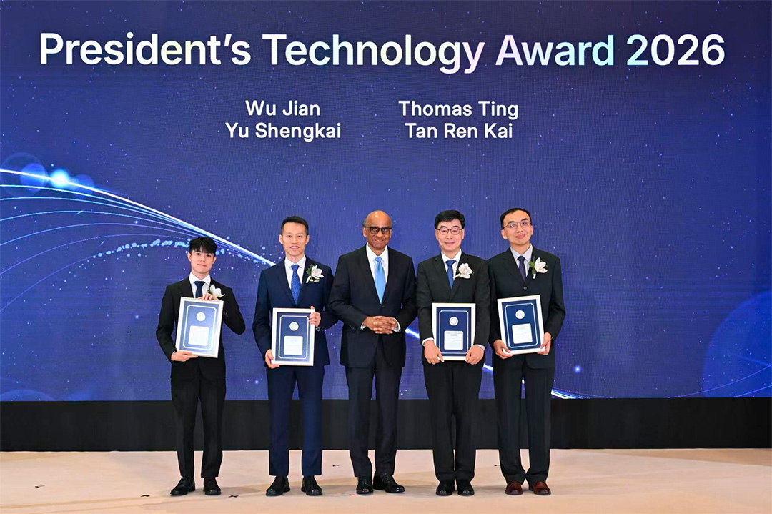 President Tech Award 2026_Shengkai Yu_1080px Dr Yu Shengkai receives President’s Technology Award 2026