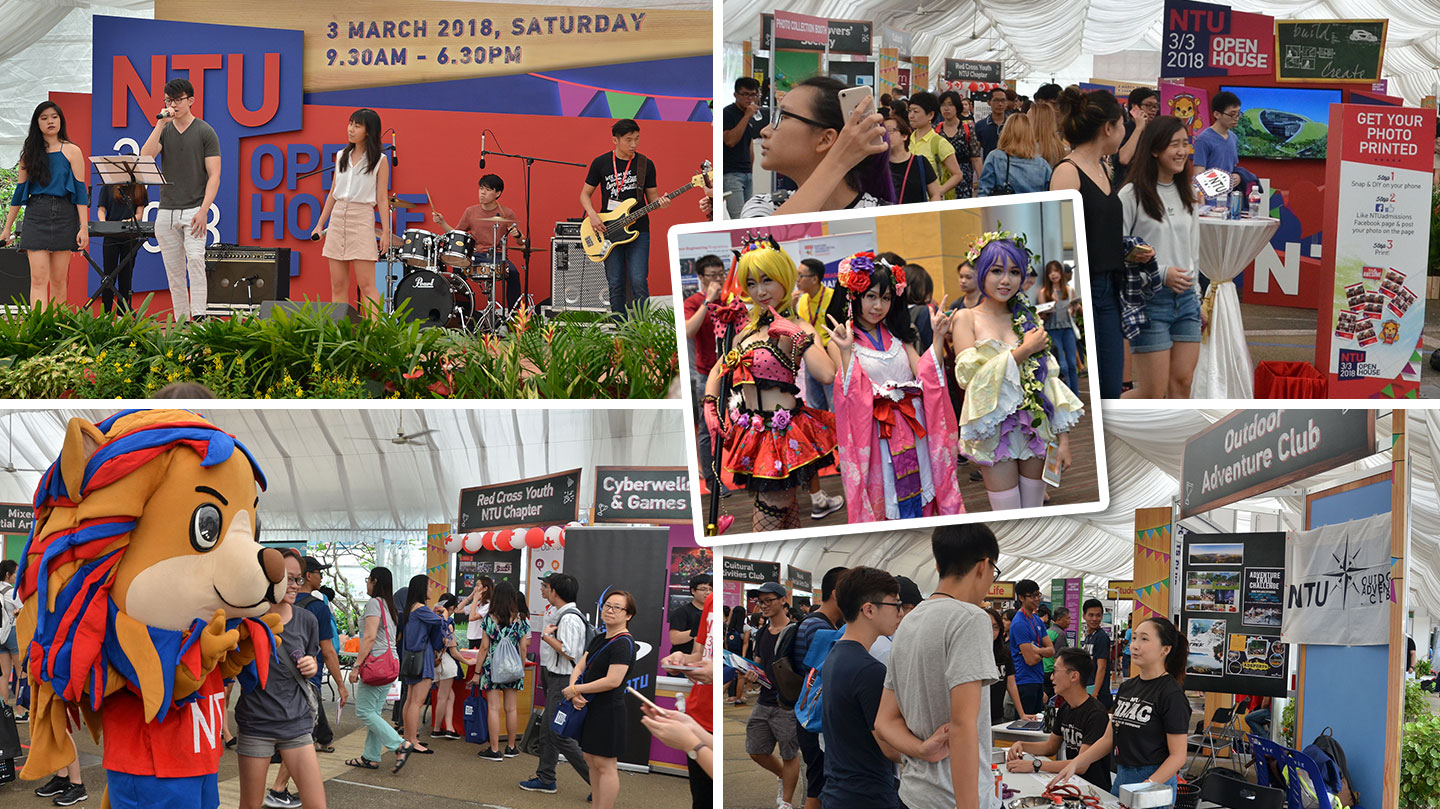 There were many exciting events around the campus, which complemented the goings-on at the School's main booth at the NTU Nanyang Auditorium which was packed with visitors throughout the day.