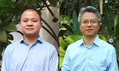 Photo of 2021 Distinguished Members - A/P Bo An and Prof Wen Yonggang.