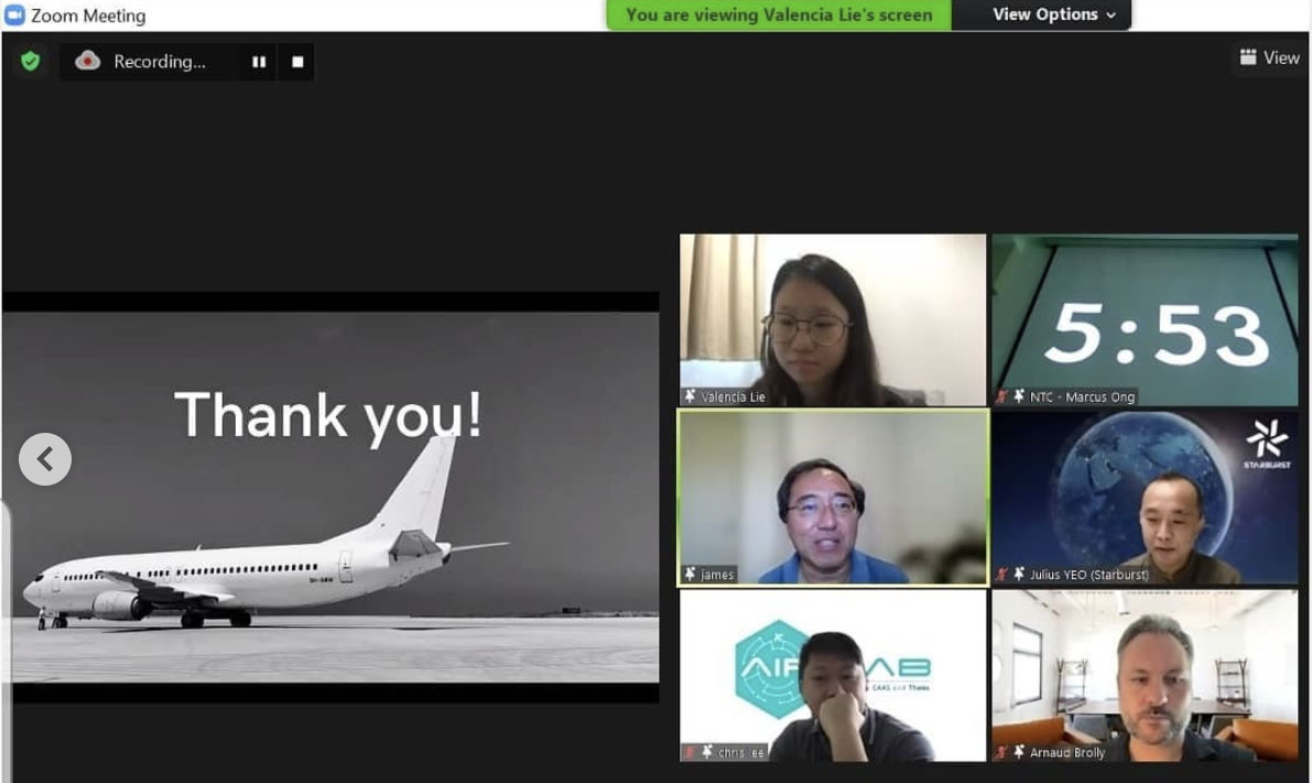 Screenshot of Valencia Lie in a zoom meeting.