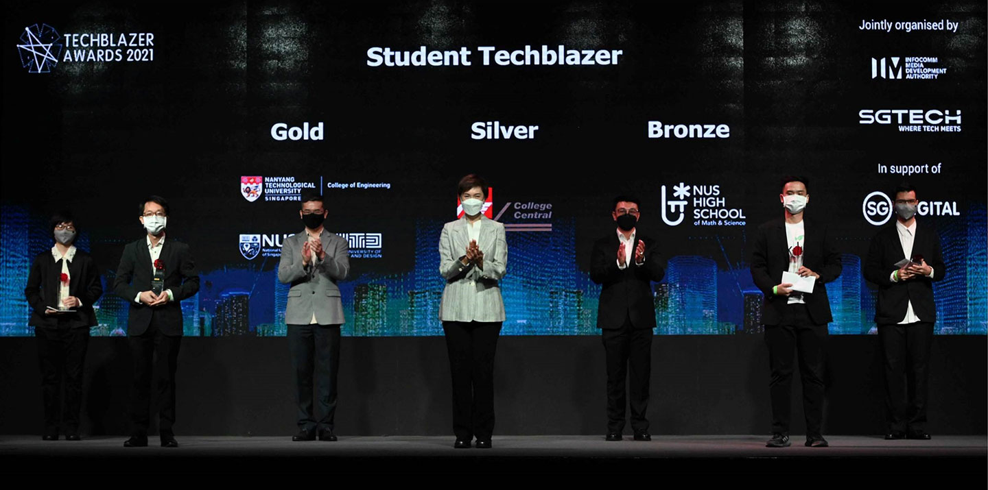 Stage photo - Awards presentation.