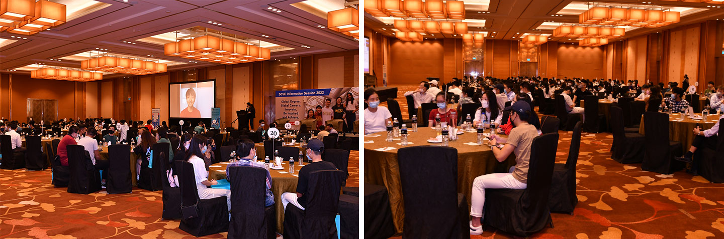 Photo of the guests were served a scrumptious bento tea and networked with faculty, students, and staff at their tables.