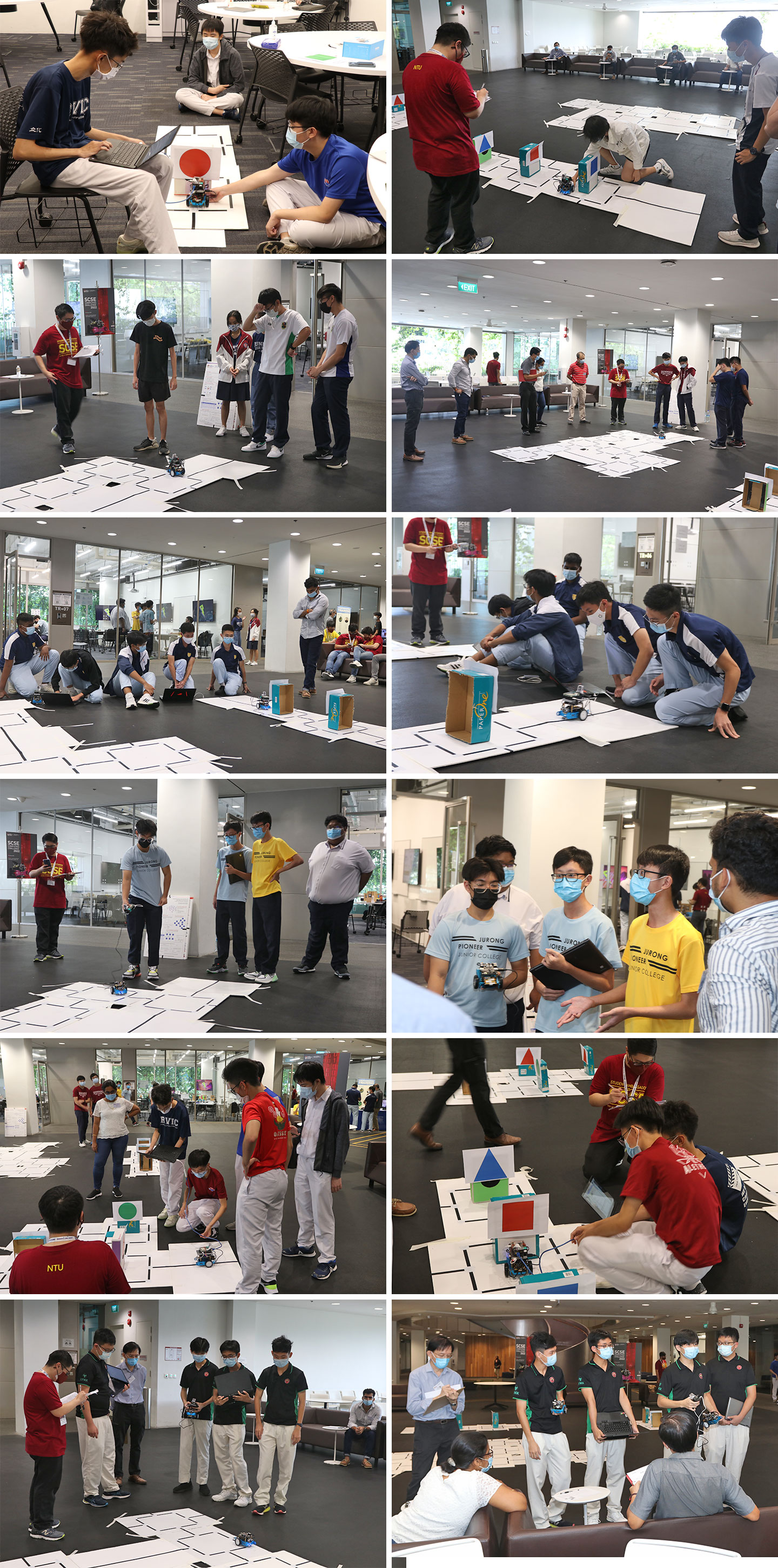 Collage photo of competition.