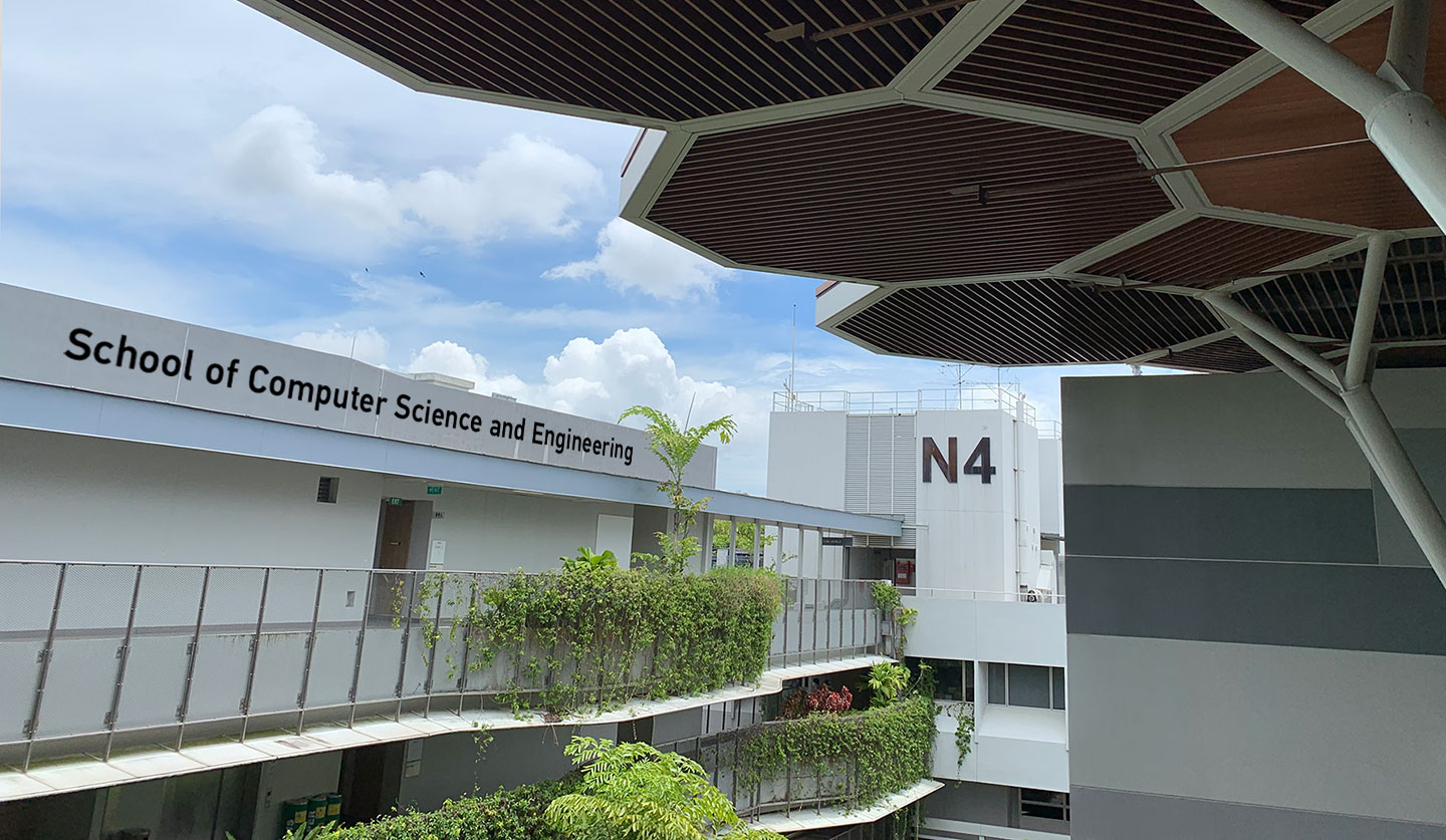 Photo of NTU, School of Computer Science and Engineering building.