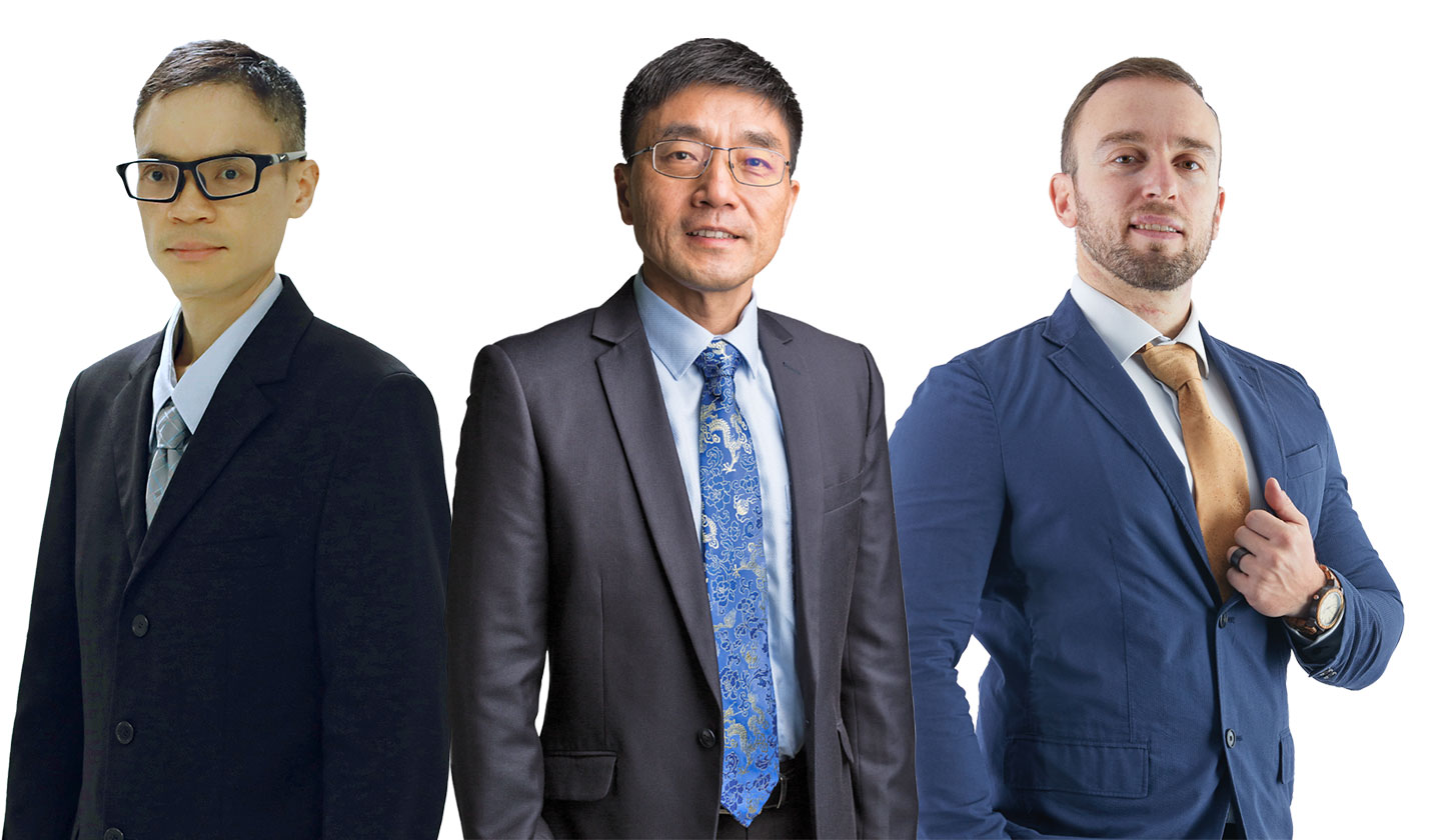 Photo of the 3 researchers.