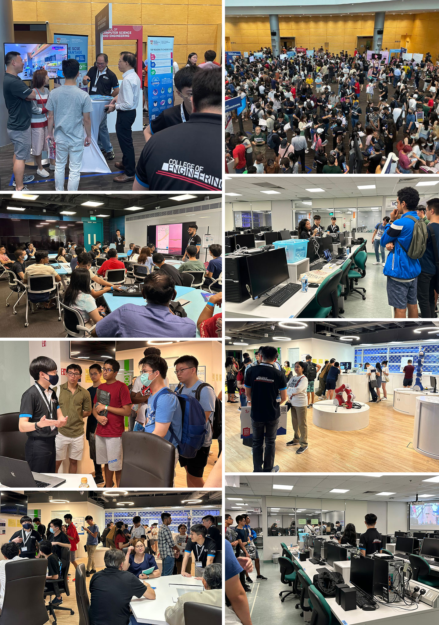Photo collage of SCSE Open House 2023
