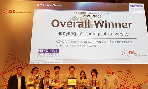 The School of Computer Science and Engineering students hit the mark again at the recent Student Cluster Competition held in conjunction with International Supercomputing Conference 2018 (ISC’18) at Frankfurt, Germany from 24 -28 June.