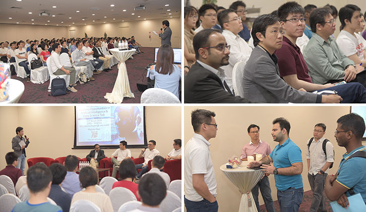 The SCSE alumni and their guests gathered together on 17 March 2018 for 2nd in the series of SCSE Alumni Talk Series – Business Opportunities in Artificial Intelligence (AI) & Data Science held at NTU Alumni House @ One-North.