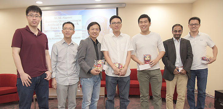 The SCSE alumni and their guests gathered together on 17 March 2018 for 2nd in the series of SCSE Alumni Talk Series – Business Opportunities in Artificial Intelligence (AI) & Data Science held at NTU Alumni House @ One-North. 
