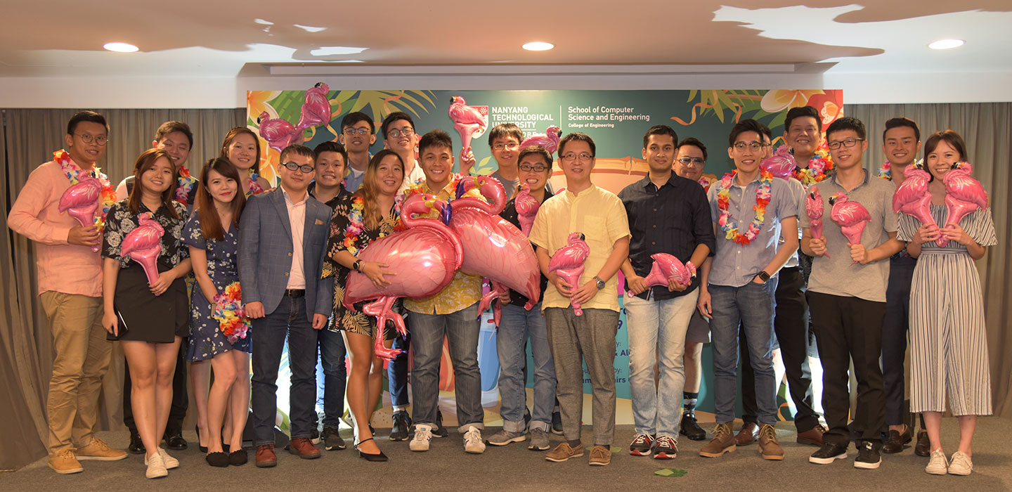 Graduates from the School of Computer Science and Engineering’s (SCSE) Class of 2019 attended their graduation dinner at The Chevrons on 19 July 2019.