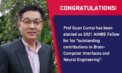 Congratulations to Prof Guan Cuntai!
