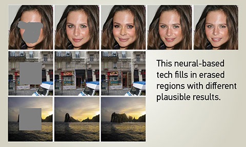 This technology enables partially erased images to be automatically completed, or “inpainted”, with not only one but multiple different plausible solutions.