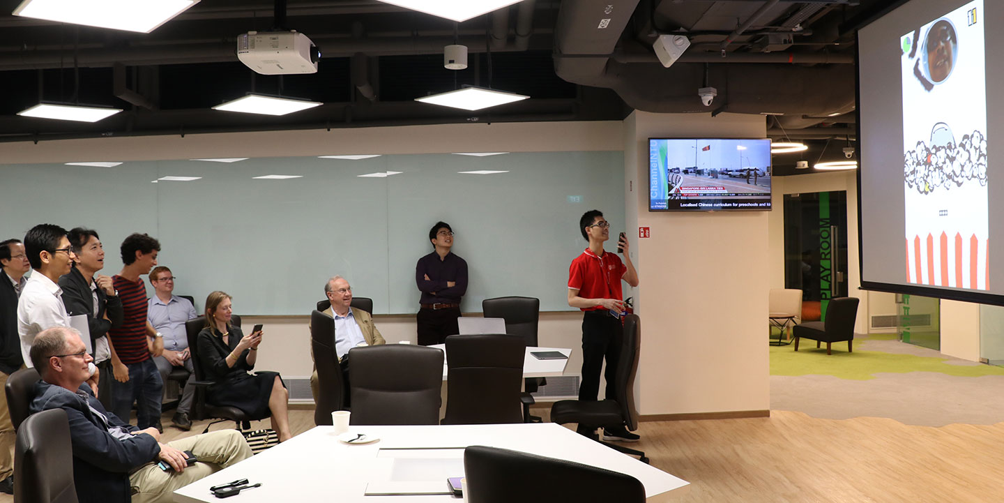 Distinguished guests of UK AI Mission and British High Commission Singapore visited DSAIR and entertained with a demo of the AI Powered IntelliK Game.