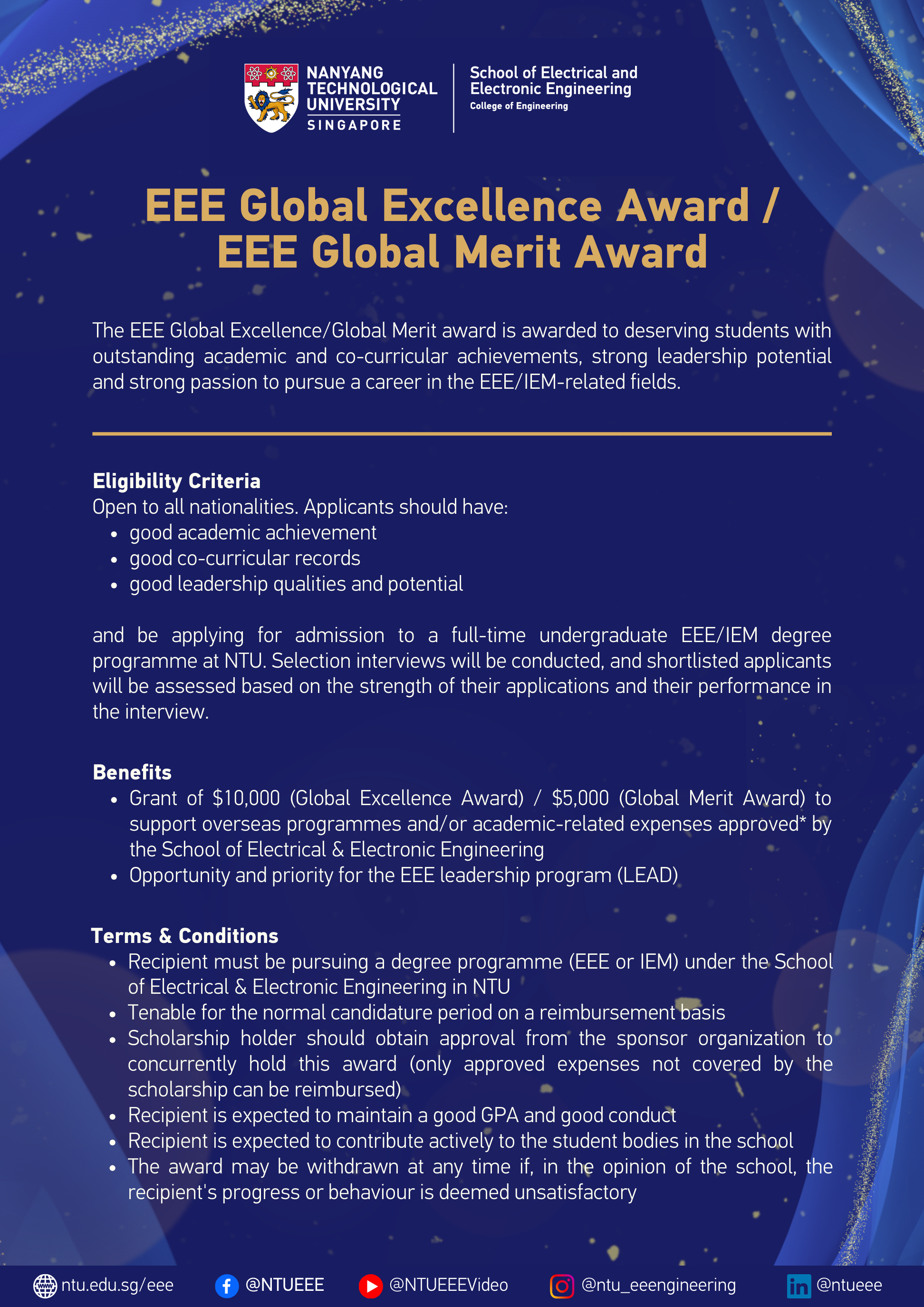 EEE Global Excellence Award EEE Global Merit Award Poster