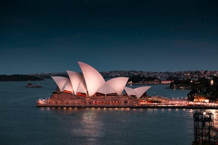 view of Sydney Opera House in Sydney, Australia