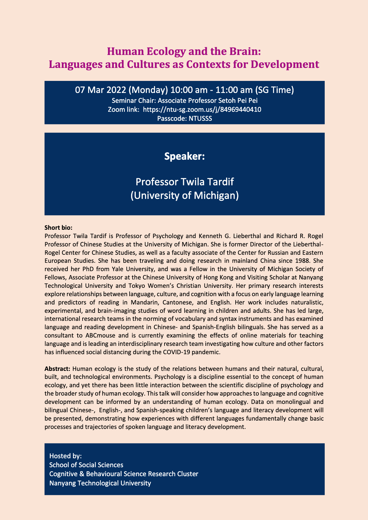 cognitive & behavioural science, seminar 