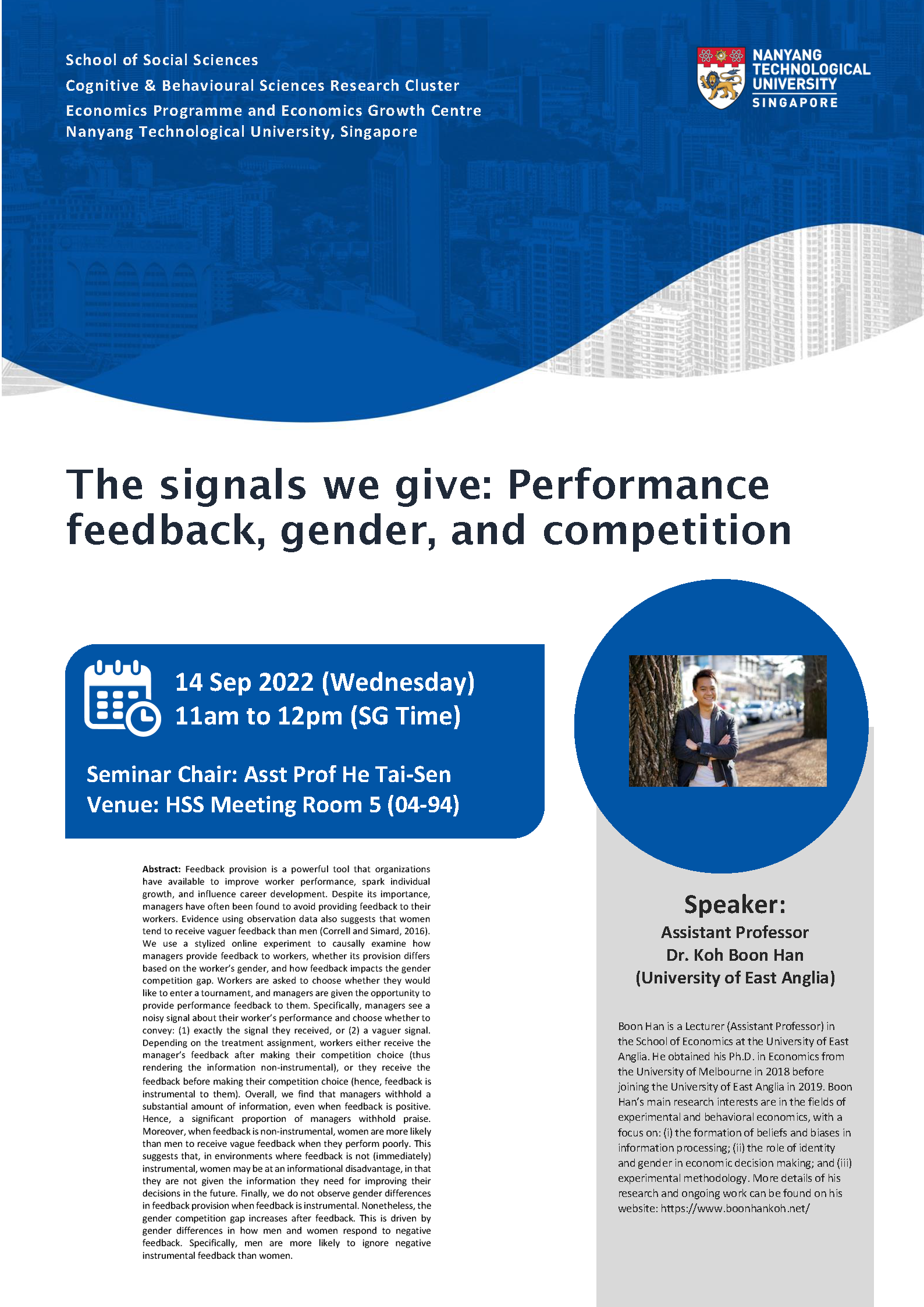 Performance feedback, gender, competition