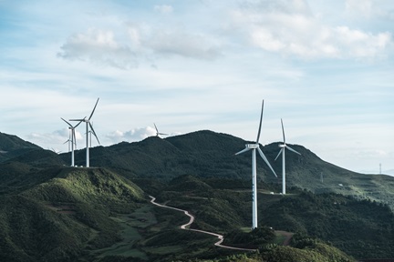 Windmill at Modou Mountain, Yunnan, China