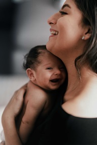 mom and baby