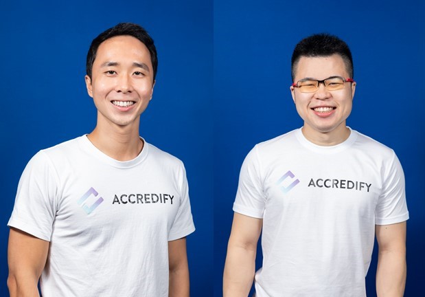 Accredify co-founders Quah Zheng Wei and Edmund Chew