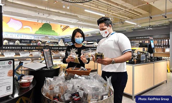 Harmith Singh working at NTUC FairPrice