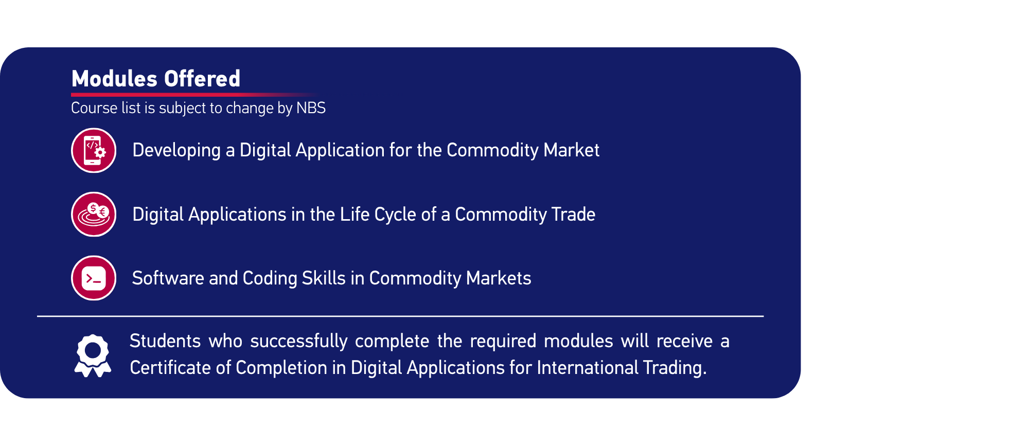 New Courses
