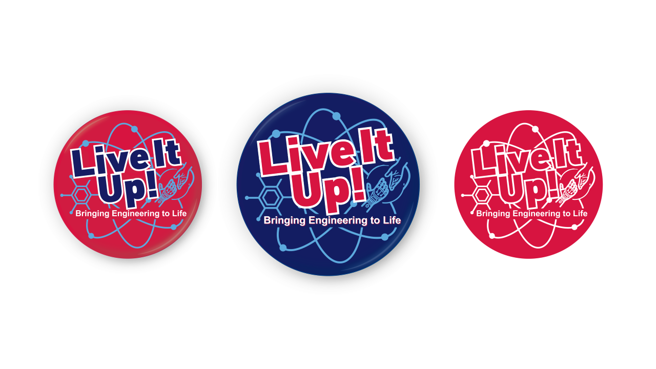 Live It Up! Logos in red, blue and yellow.