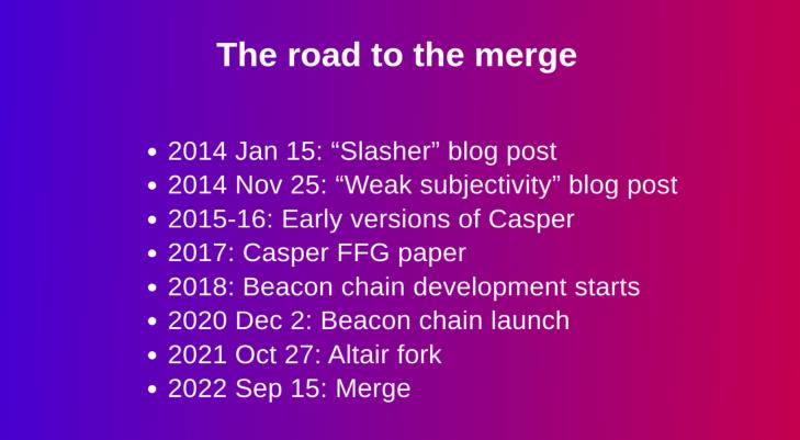 The Road to the Merge