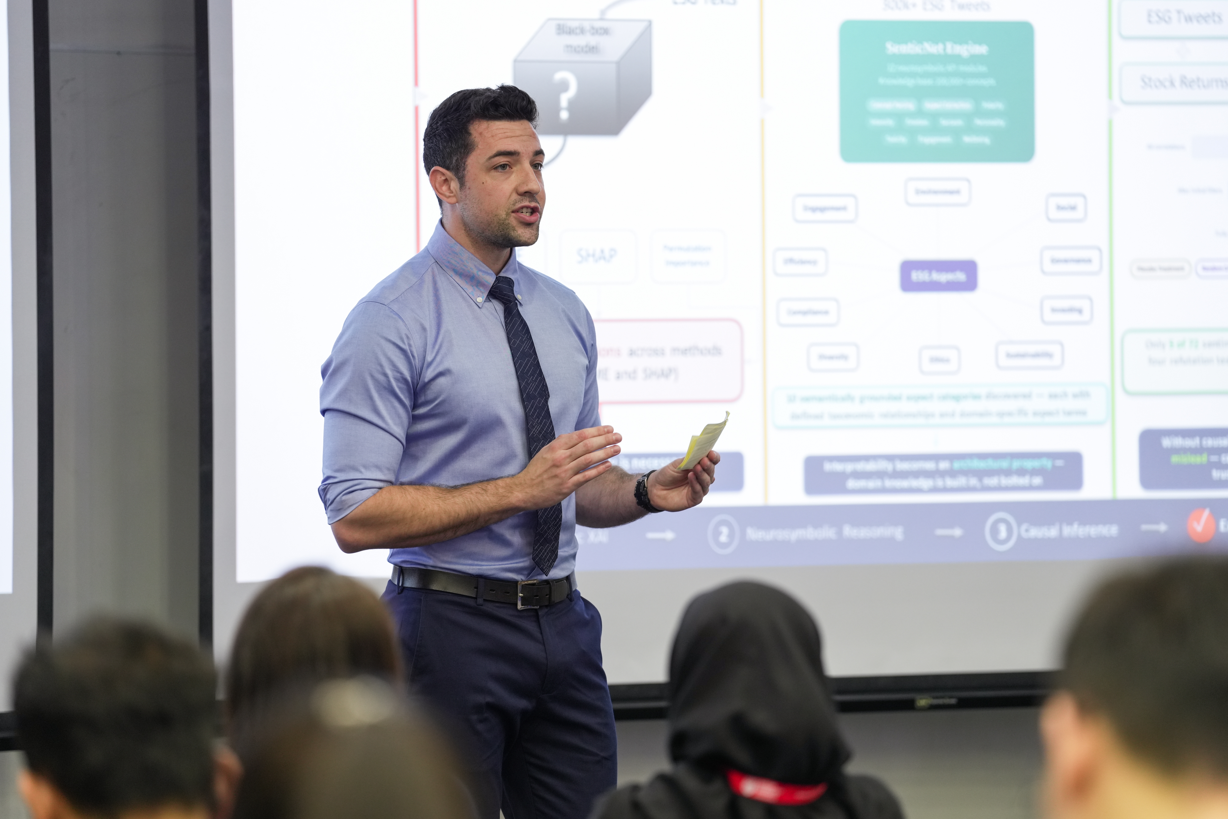 Student presenting at the Student Talk