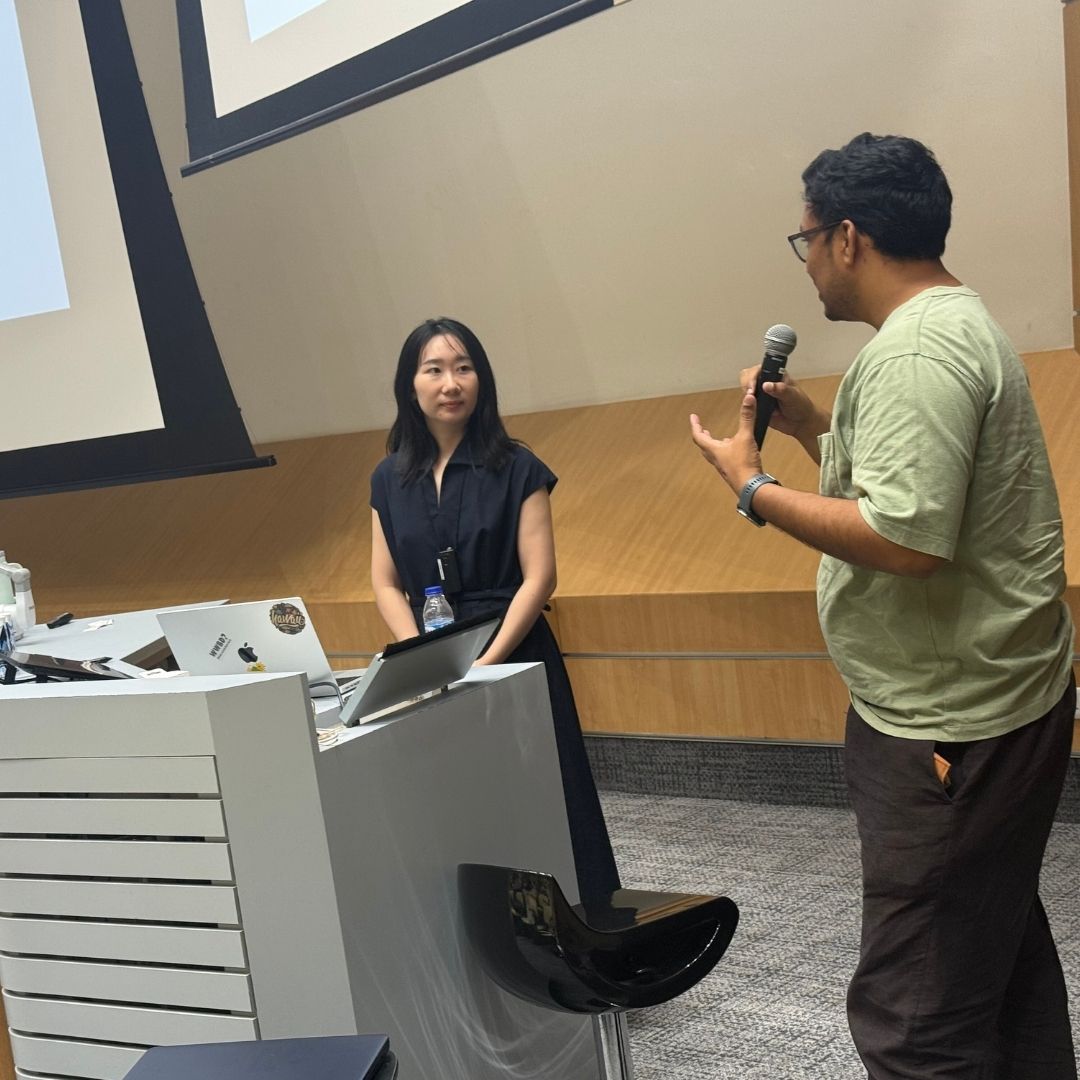 Emcee introducing Prof Yao