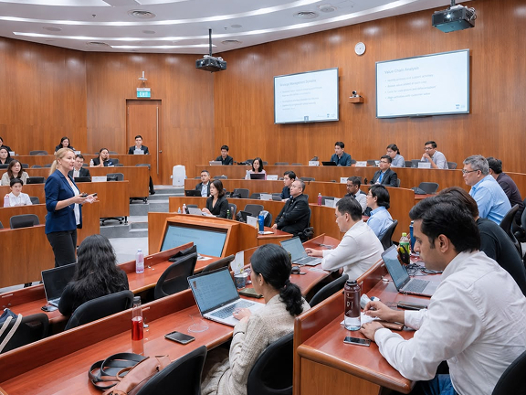 Nanyang Executive MBA classroom discussion