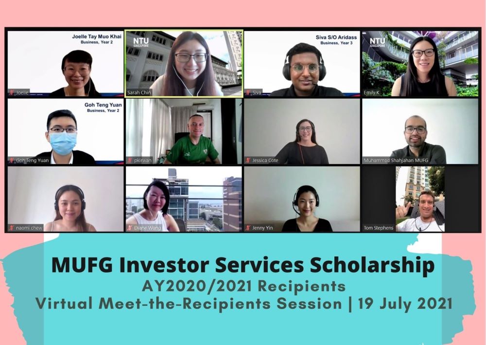 Screenshot of virtual meeting with students
