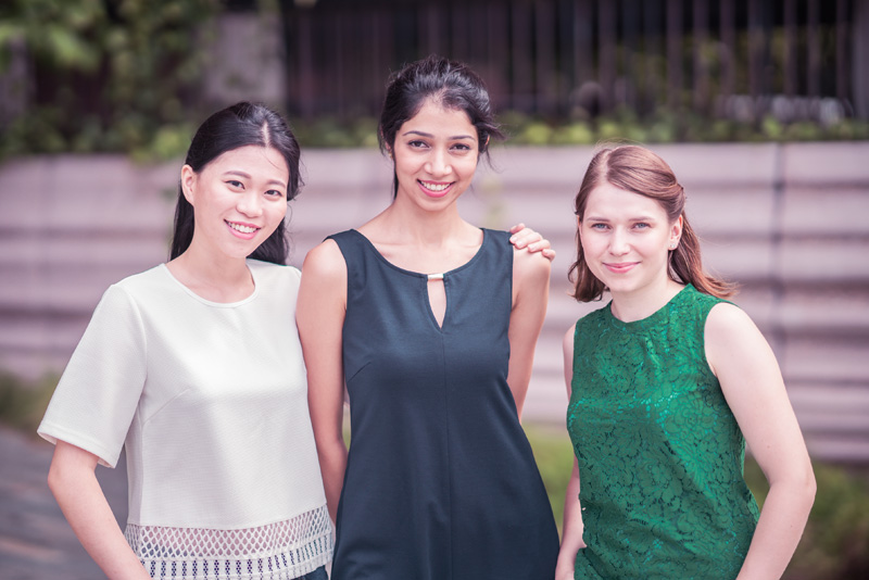 Full-time MBA students at the Nanyang Business School campus