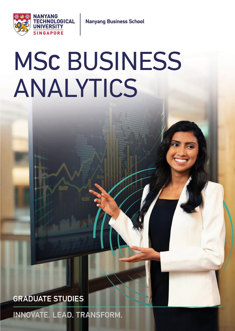 MSc Business Analytics Brochure Cover MSc Business Analytics Brochure Cover