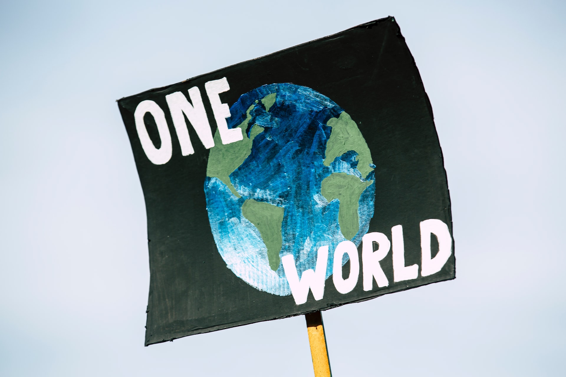 Poster displaying planet Earth and 