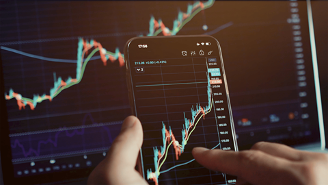 Investment Stockbroker Stock Market Analysis Data Graph with Price Rates