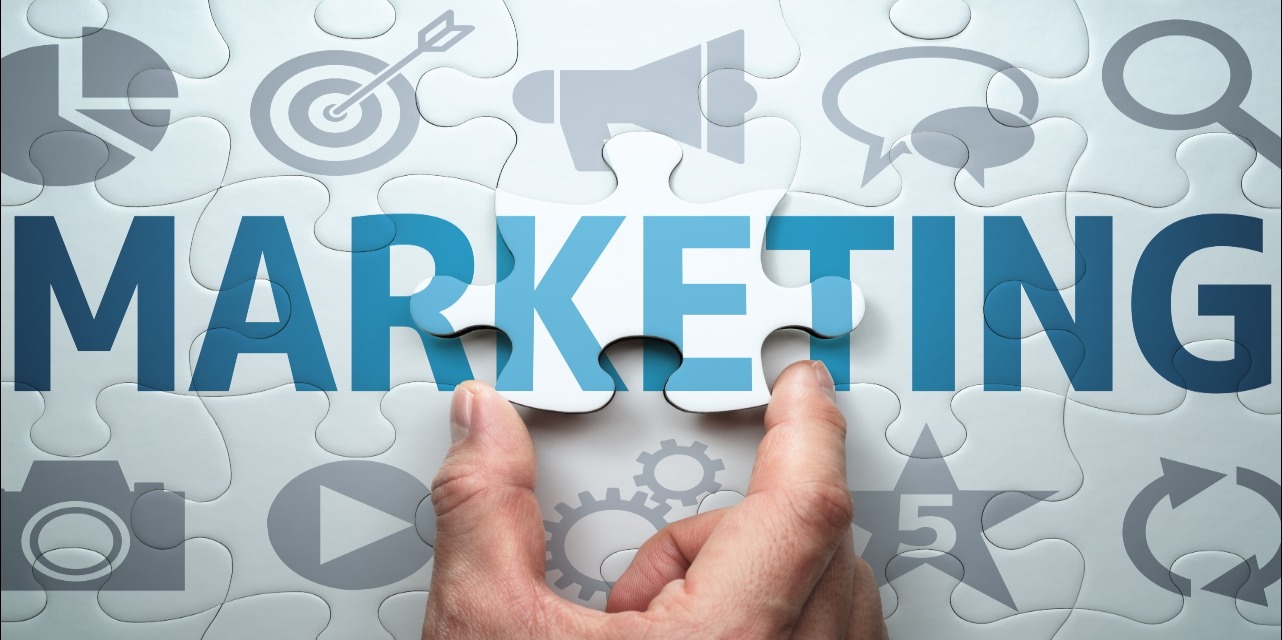 Puzzle pieces showing marketing concept