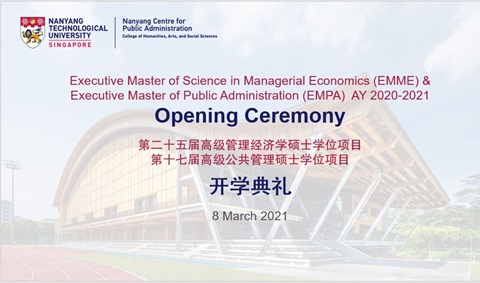 Programme Opening Ceremony - EMME and EMPA Mar 2021