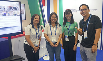 Analytics team with guests