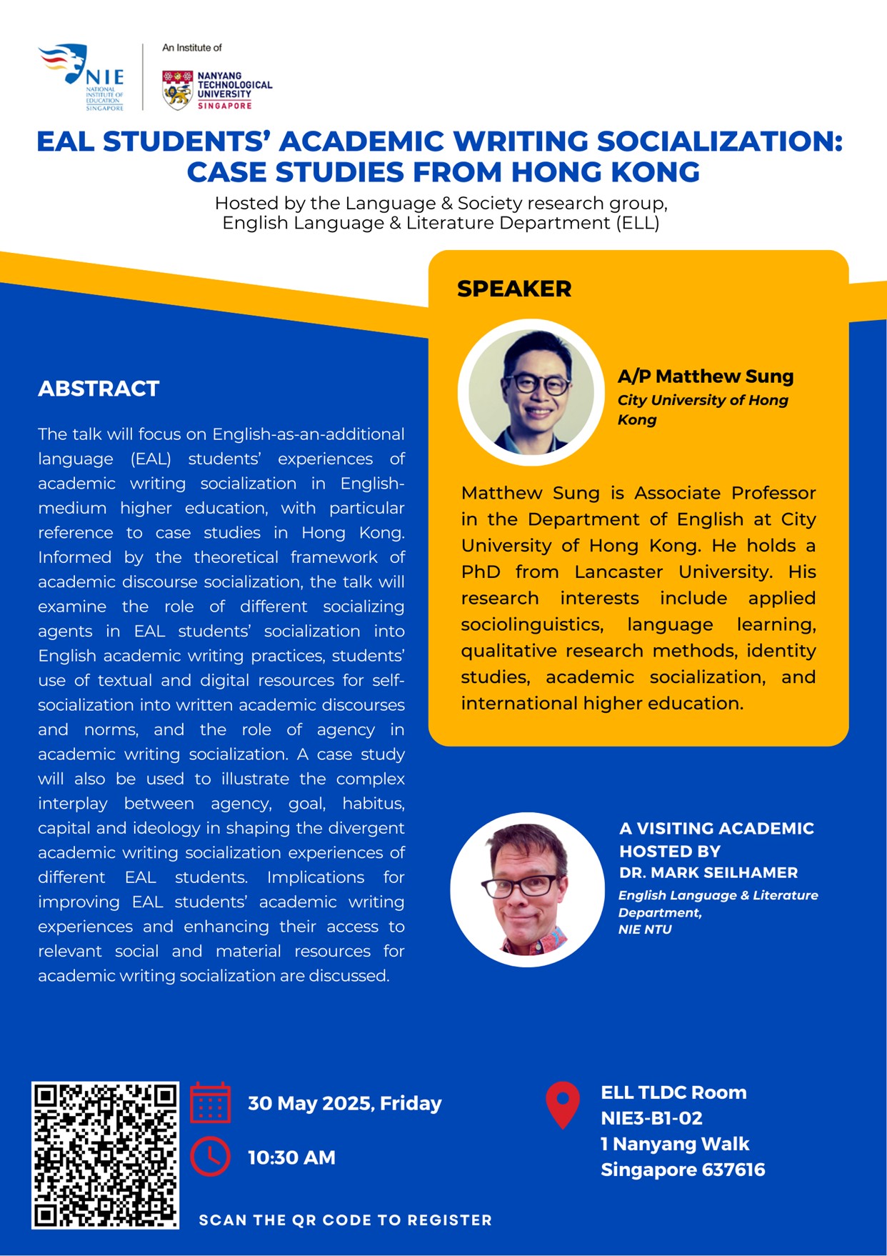 Poster - EAL students’ academic writing socialization