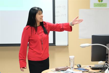 A/P Tan Aik Ling giving a talk on Vertical Farming