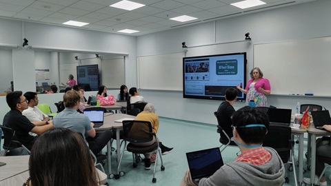 Professor Michelle Ellefson visit NIE photo