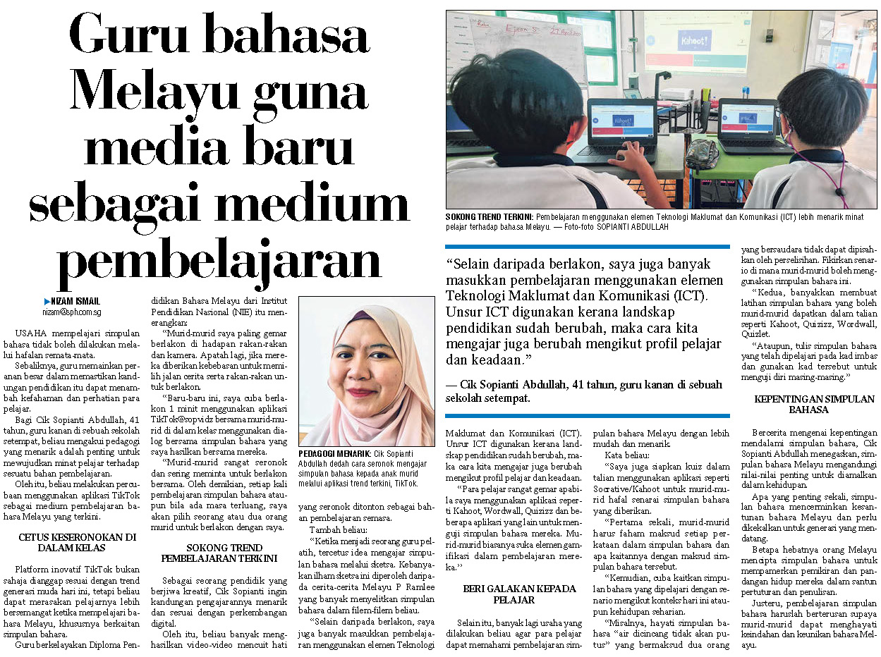 20220530 Guru bahasa Melayu guna media baru sebagai medium pembelajaran 20220530 Guru bahasa Melayu guna media baru sebagai medium pembelajaran