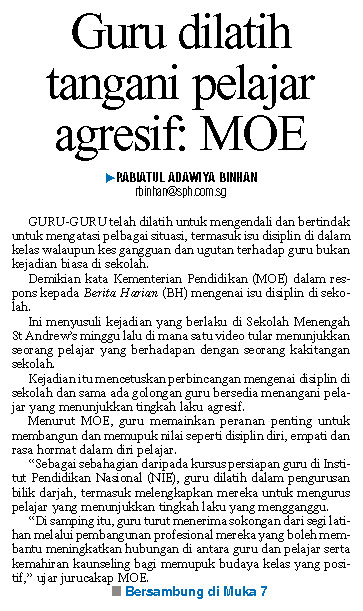 20220903 Guru dilatih tangani pelajar agresif 20220903 Guru dilatih tangani pelajar agresif